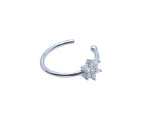 Flower Shaped With CZ Stone Ear Cuff EC-1478